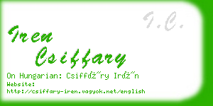 iren csiffary business card